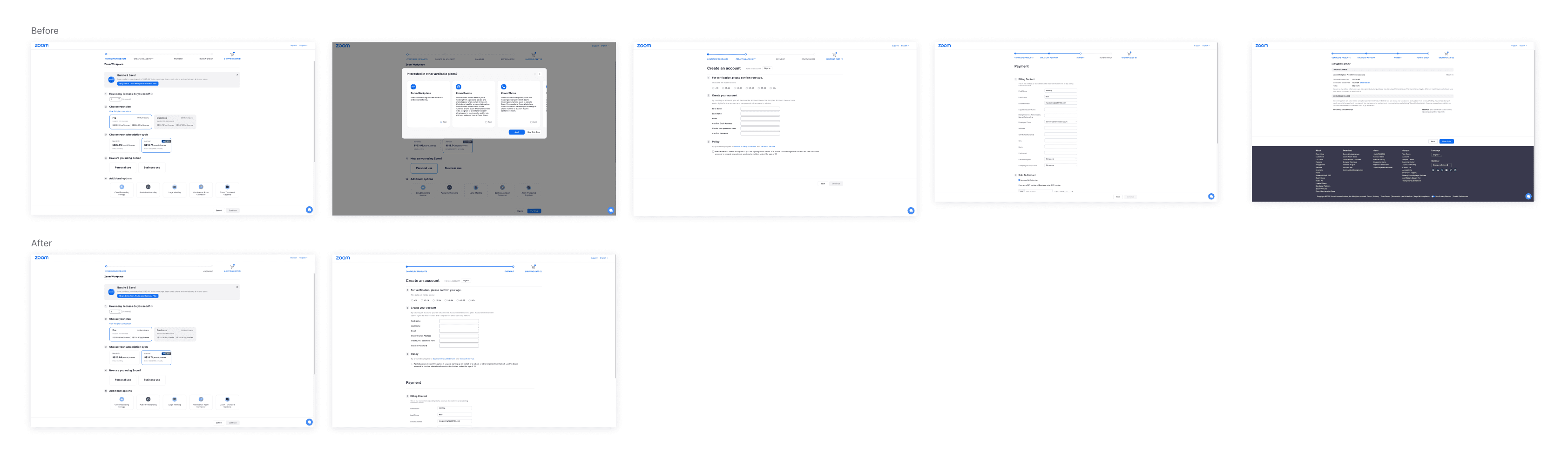 Comparison: 5 steps reduced to 2 steps